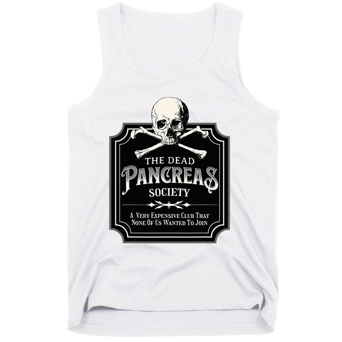 Dead Pancreas Society Type One Diabetes T1d Awareness Skull Tank Top