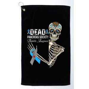 Dead Pancreas Society Diabetes Awareness Day Sugar Skeleton Platinum Collection Golf Towel