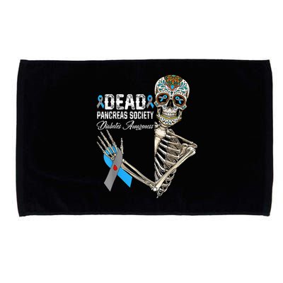 Dead Pancreas Society Diabetes Awareness Day Sugar Skeleton Microfiber Hand Towel