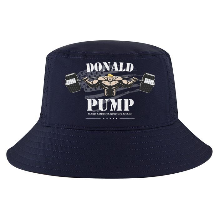 Donald Pump Trump Make America Strong Again Funny Cool Comfort Performance Bucket Hat