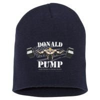 Donald Pump Trump Make America Strong Again Funny Short Acrylic Beanie