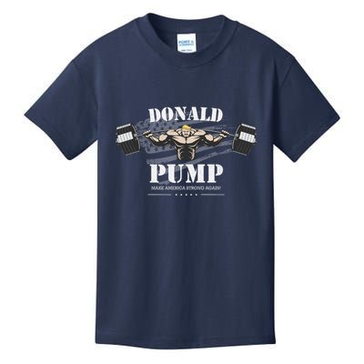 Donald Pump Trump Make America Strong Again Funny Kids T-Shirt