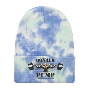 Donald Pump Trump Make America Strong Again Funny Tie Dye 12in Knit Beanie