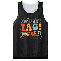 Dear Parents Tag YouRe It Love Teachers Last Day Of School Mesh Reversible Basketball Jersey Tank