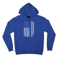 Dog Paw Thin Blue Line American Flag Police Dog Military K9 Meaningful Gift Hoodie