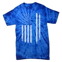 Dog Paw Thin Blue Line American Flag Police Dog Military K9 Meaningful Gift Tie-Dye T-Shirt