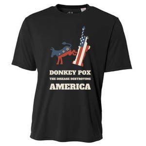 Donkey Pox The Disease Destroying America Funny Anti Biden Cooling Performance Crew T-Shirt