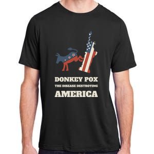 Donkey Pox The Disease Destroying America Funny Anti Biden Adult ChromaSoft Performance T-Shirt