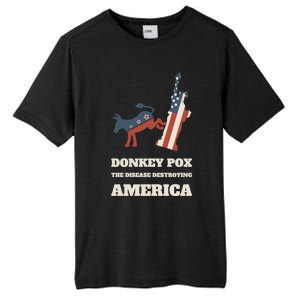 Donkey Pox The Disease Destroying America Funny Anti Biden Tall Fusion ChromaSoft Performance T-Shirt