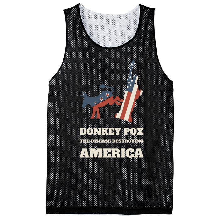 Donkey Pox The Disease Destroying America Funny Anti Biden Mesh Reversible Basketball Jersey Tank