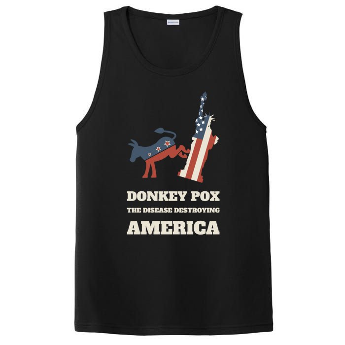 Donkey Pox The Disease Destroying America Funny Anti Biden PosiCharge Competitor Tank