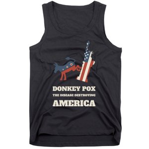 Donkey Pox The Disease Destroying America Funny Anti Biden Tank Top