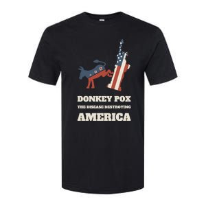 Donkey Pox The Disease Destroying America Funny Anti Biden Softstyle CVC T-Shirt