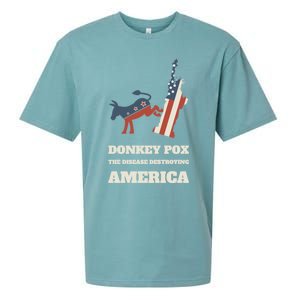 Donkey Pox The Disease Destroying America Funny Anti Biden Sueded Cloud Jersey T-Shirt