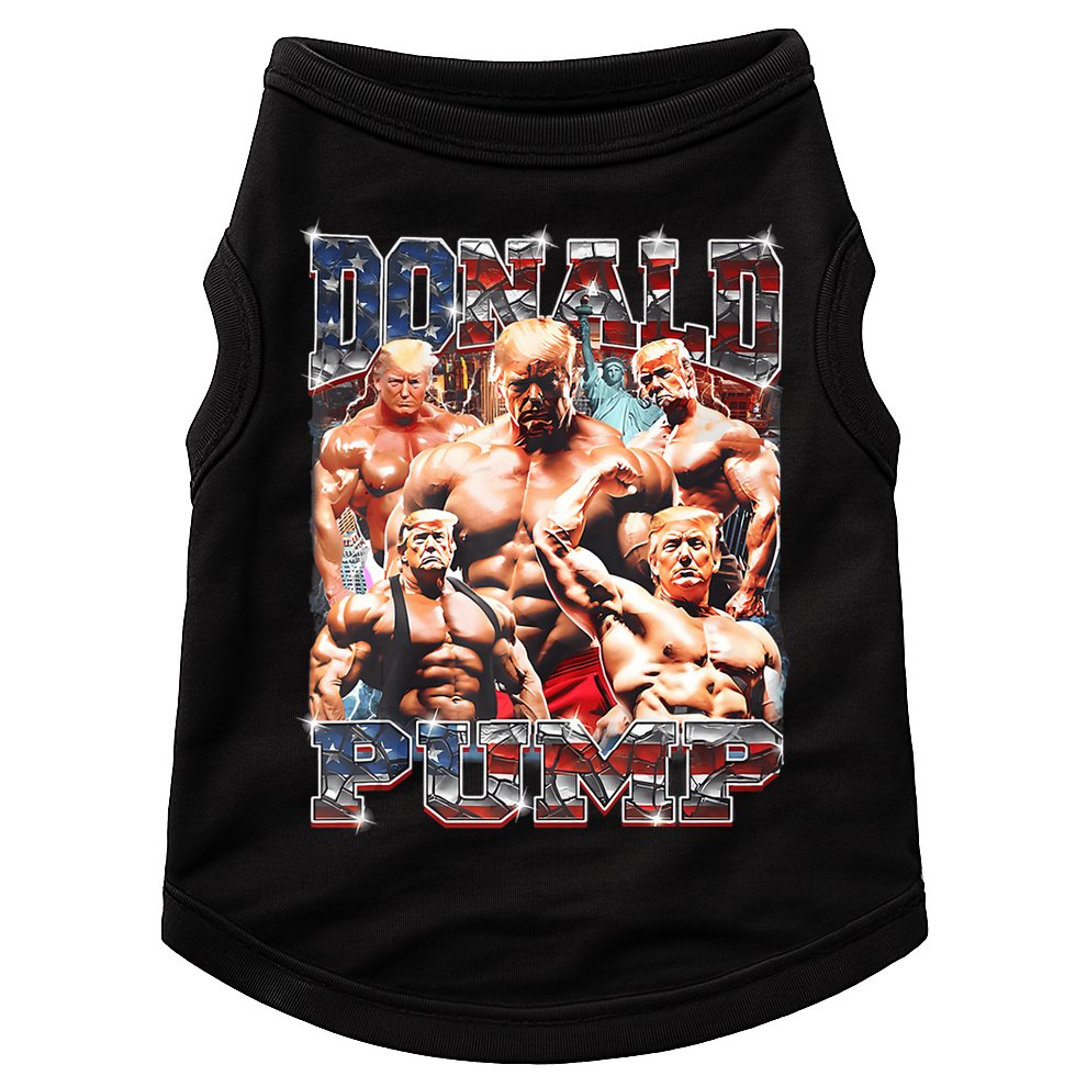 Donald Pump Trump 2024 Weight Lifting Gym Fitness Doggie Tank