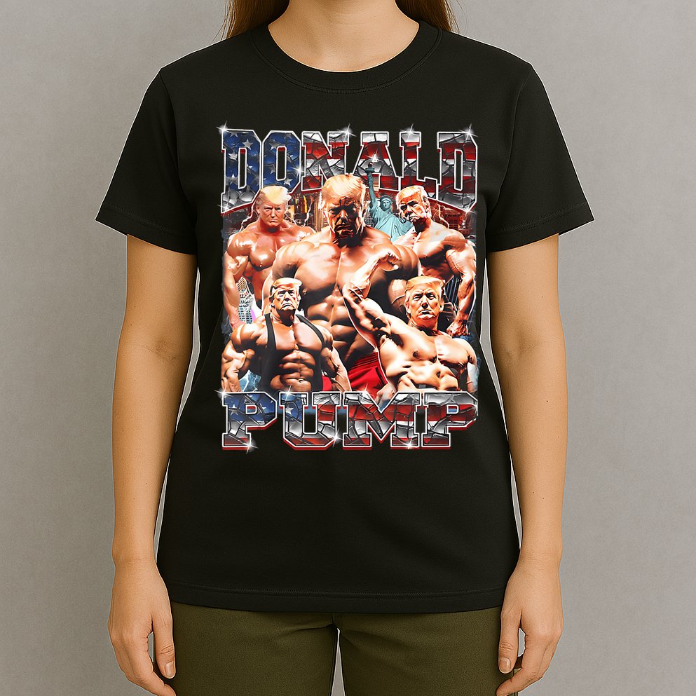 Donald Pump Trump 2024 Weight Lifting Gym Fitness T-Shirt
