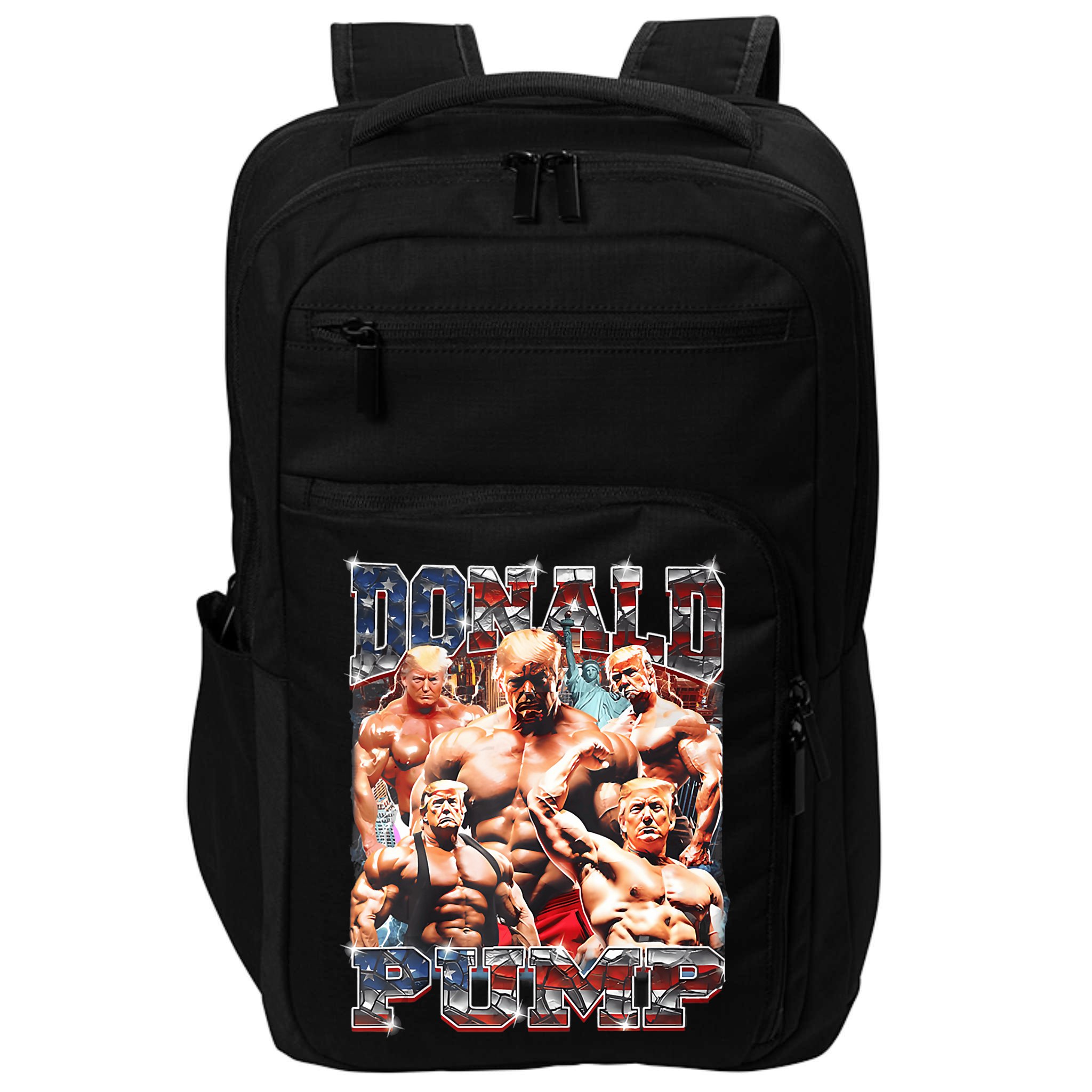Donald Pump Trump 2024 Weight Lifting Gym Fitness Impact Tech Backpack