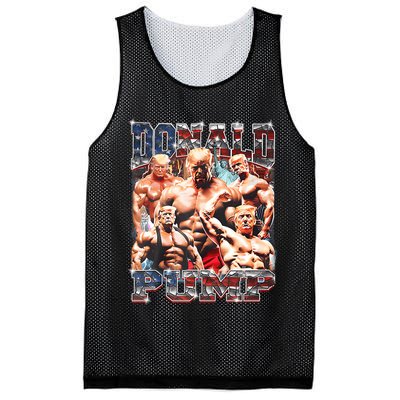 Donald Pump Trump 2024 Weight Lifting Gym Fitness Mesh Reversible Basketball Jersey Tank