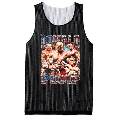 Donald Pump Trump 2024 Weight Lifting Gym Fitness Mesh Reversible Basketball Jersey Tank