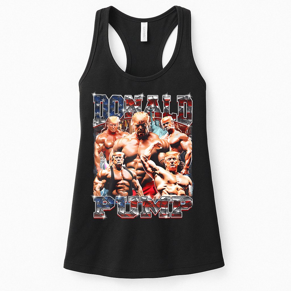 Donald Pump Trump 2024 Weight Lifting Gym Fitness Womens Tank Top