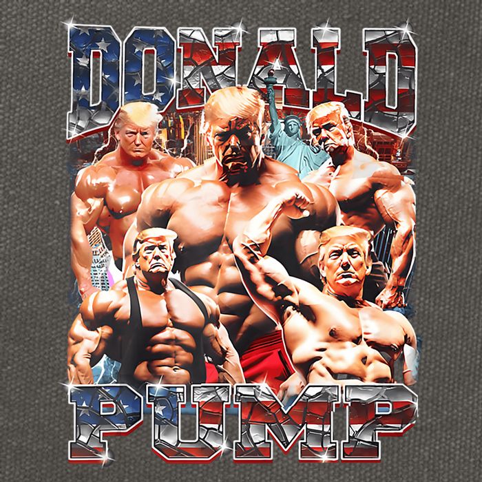 Donald Pump Trump 2024 Weight Lifting Gym Fitness Cotton Canvas Backpack