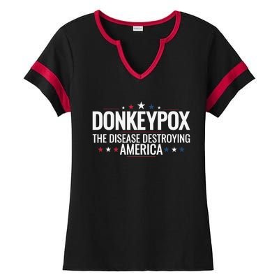 Donkey pox the disease destroying america funny Donkeypox Ladies Halftime Notch Neck Tee