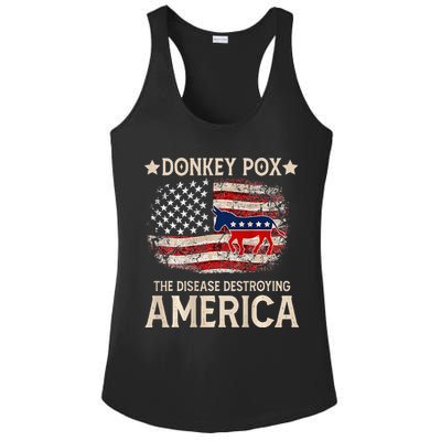 Donkey Pox The Disease Destroying America Funny Ladies PosiCharge Competitor Racerback Tank