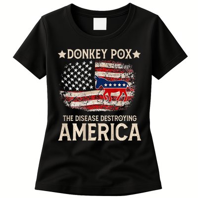 Donkey Pox The Disease Destroying America Funny Womens T-Shirt