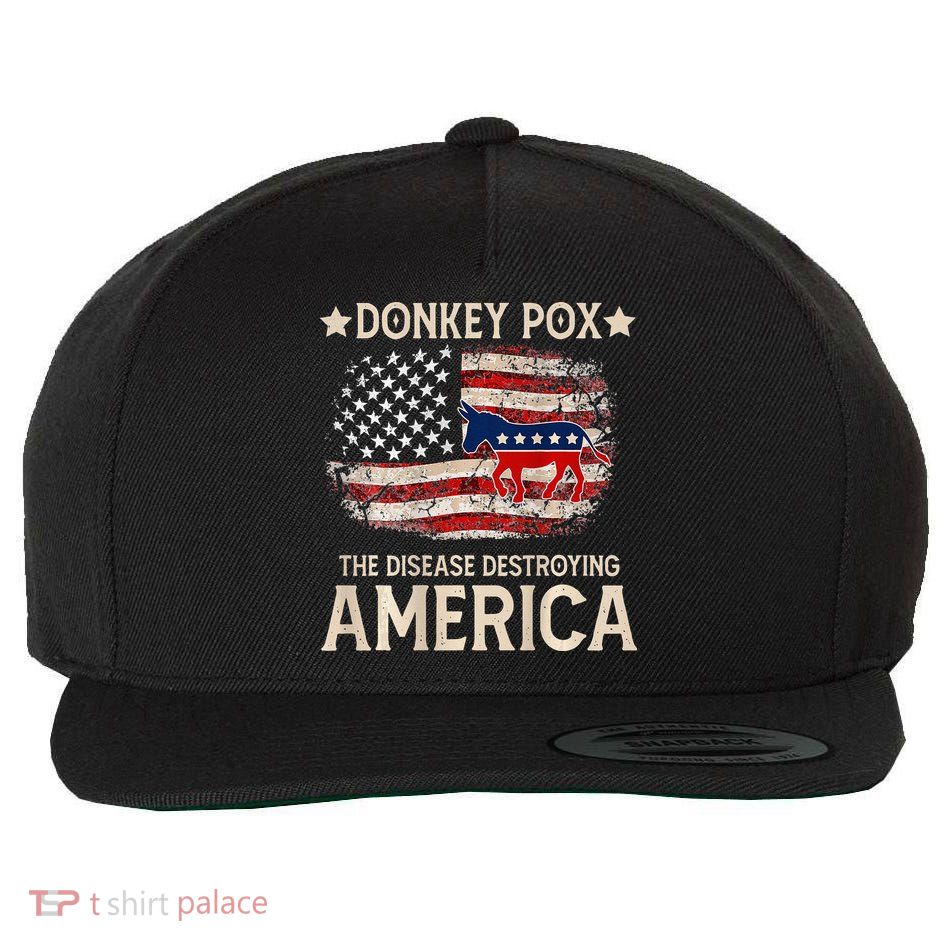 Donkey Pox The Disease Destroying America Funny Wool Snapback Cap
