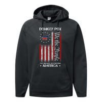 Donkey Pox The Disease Destroying America Funny Anti Biden Performance Fleece Hoodie