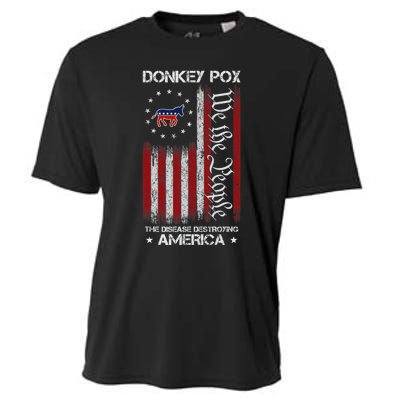 Donkey Pox The Disease Destroying America Funny Anti Biden Cooling Performance Crew T-Shirt