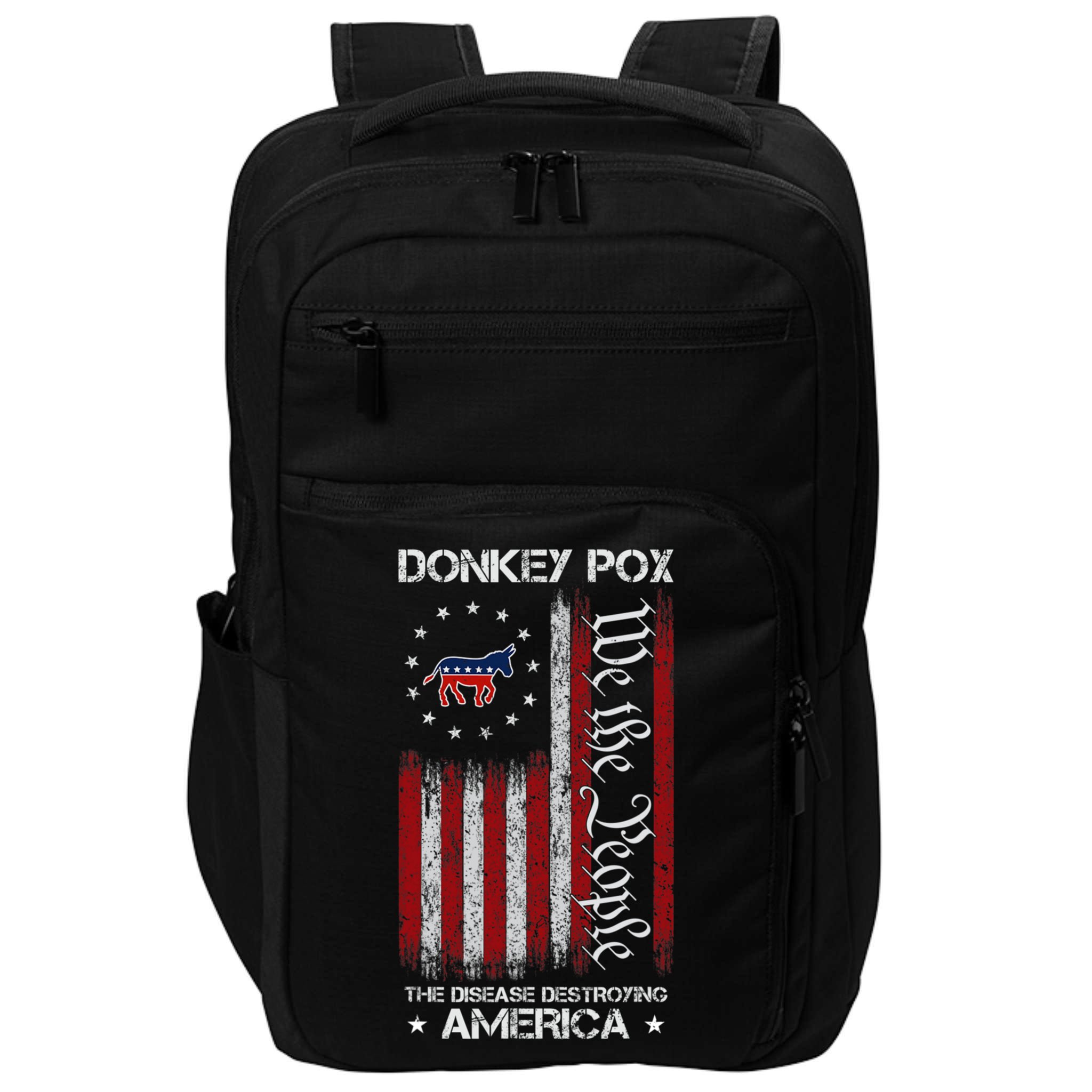 Donkey Pox The Disease Destroying America Funny Anti Biden Impact Tech Backpack