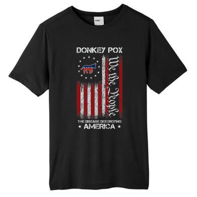 Donkey Pox The Disease Destroying America Funny Anti Biden Tall Fusion ChromaSoft Performance T-Shirt