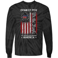 Donkey Pox The Disease Destroying America Funny Anti Biden Tie-Dye Long Sleeve Shirt