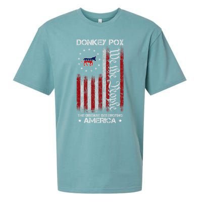 Donkey Pox The Disease Destroying America Funny Anti Biden Sueded Cloud Jersey T-Shirt