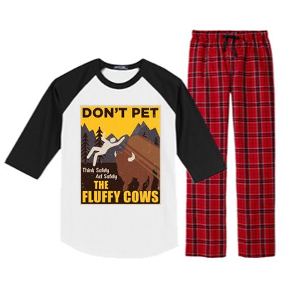 Don't Pet The Fluffy Cows Bison Buffalo Raglan Sleeve Pajama Set