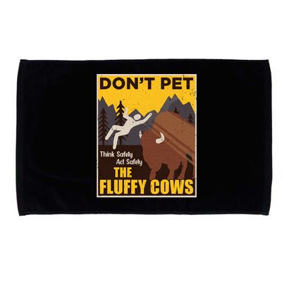 Don't Pet The Fluffy Cows Bison Buffalo Microfiber Hand Towel