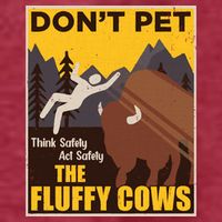 Don't Pet The Fluffy Cows Bison Buffalo Pom Pom 12in Knit Beanie