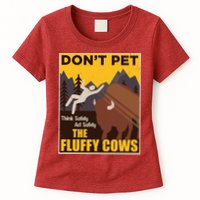 Don't Pet The Fluffy Cows Bison Buffalo Womens T-Shirt