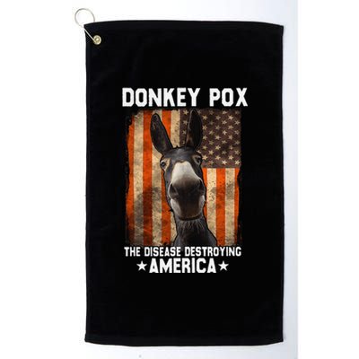 Donkey Pox The Disease Destroying America Donkeypox Funny Platinum Collection Golf Towel