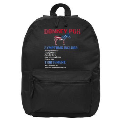 Donkey Pox The Disease Destroys America Donkeypox Retro 16 in Basic Backpack