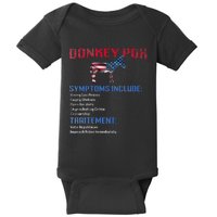 Donkey Pox The Disease Destroys America Donkeypox Retro Baby Bodysuit