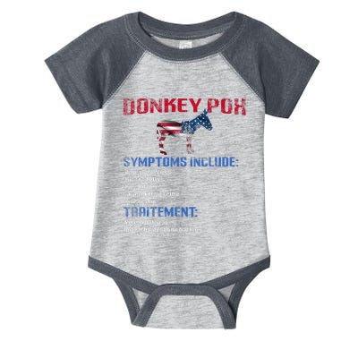 Donkey Pox The Disease Destroys America Donkeypox Retro Infant Baby Jersey Bodysuit