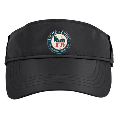 Donkey Pox The Disease Killing America Funny Meme Round Blue And Red With White Adult Drive Performance Visor