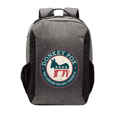 Donkey Pox The Disease Killing America Funny Meme Round Blue And Red With White Vector Backpack