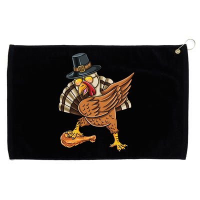 Dabbing Pilgrim Turkey Fried Chicken Thanksgiving Gift Grommeted Golf Towel