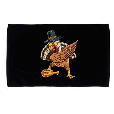 Dabbing Pilgrim Turkey Fried Chicken Thanksgiving Gift Microfiber Hand Towel