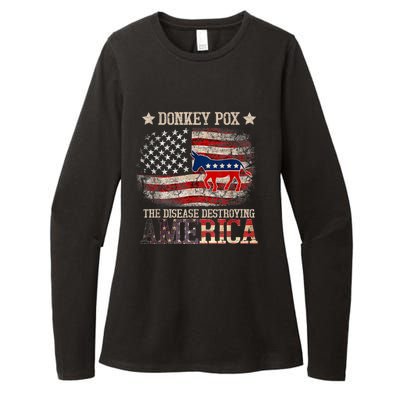 Donkey Pox The Disease Destroying America Funny Womens CVC Long Sleeve Shirt