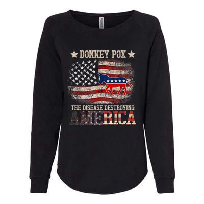 Donkey Pox The Disease Destroying America Funny Womens California Wash Sweatshirt