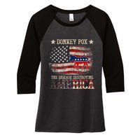 Donkey Pox The Disease Destroying America Funny Women's Tri-Blend 3/4-Sleeve Raglan Shirt